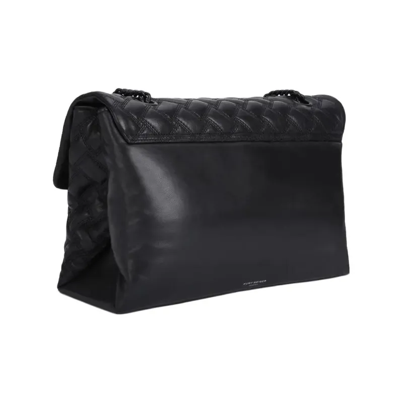 Kurt Geiger London Lambskin Shoulder Bag Crossbody Bag Extra Large Women's Black-2