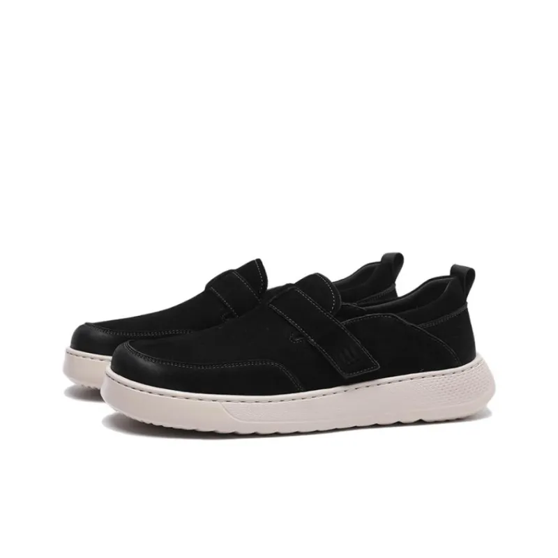 ELLE HOMME Slip Resistant Cushioning Abrasion Resistant Balance Low Top Skateboard Shoes Men's Black-1