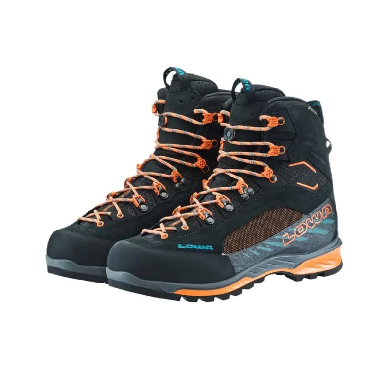 Lowa Anti Slip Wear Resistant High Top Outdoor Shoes Men's Black Orange-2