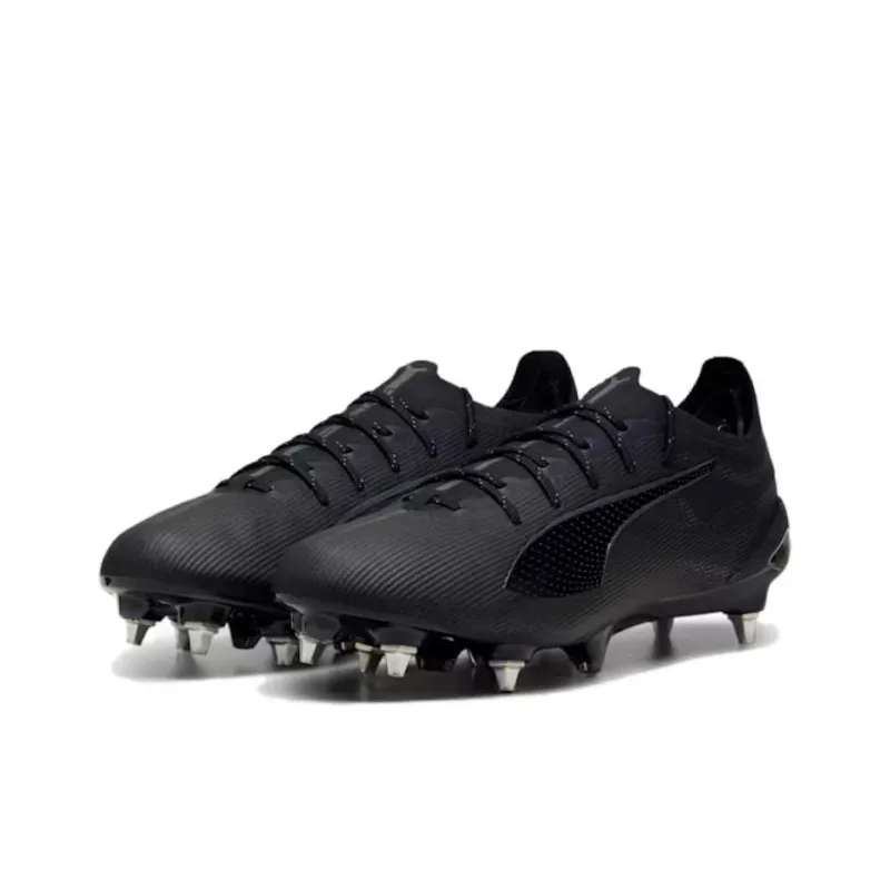 PUMA Ultra 5 SG Metal Long Studs Soft Ground Anti-Slip Wear-Resistant Soccer Shoes Men's Black-2