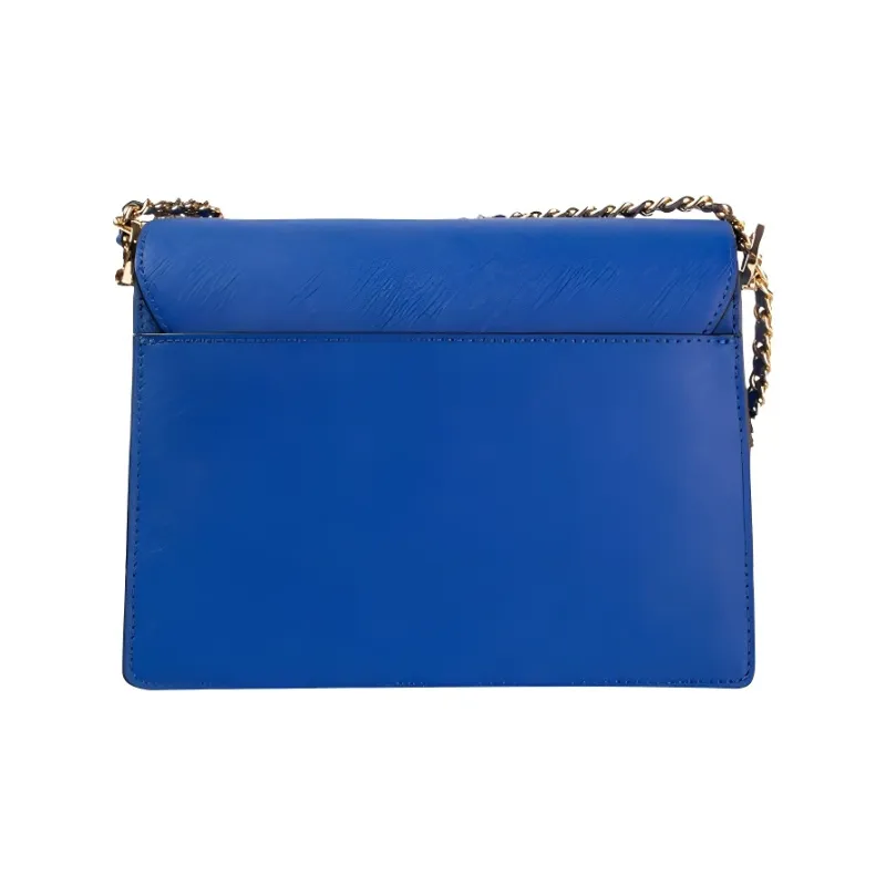 TORY BURCH Robinson Cross-Grain Cow Leather Shoulder Bag Crossbody Bag Women's Blue-2