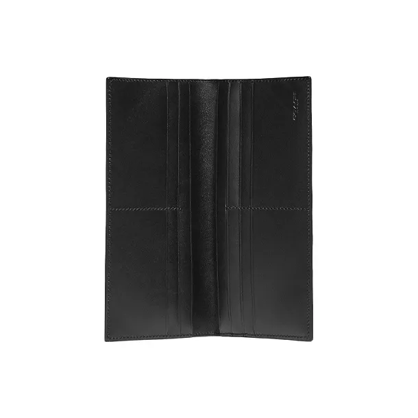 COACH Breast Pocket Canvas With Leather Clutches Wallets Men's Black Gray Color-2