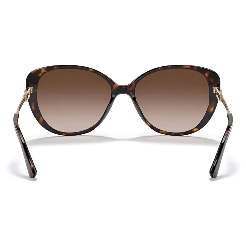 BVLGARI Acetate Irregular Shape Sunglasses Women's Tortoiseshell-2