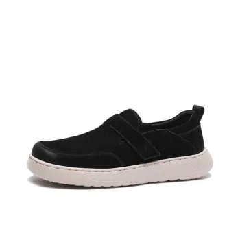 ELLE HOMME Slip Resistant Cushioning Abrasion Resistant Balance Low Top Skateboard Shoes Men's Black