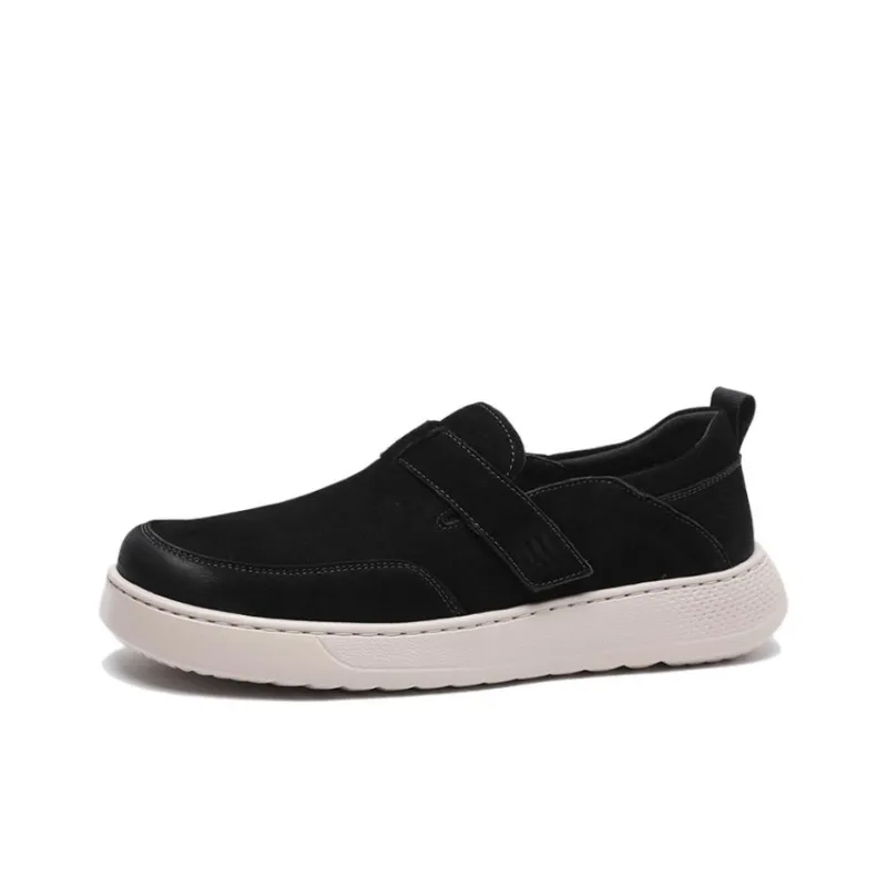 ELLE HOMME Slip Resistant Cushioning Abrasion Resistant Balance Low Top Skateboard Shoes Men's Black-0