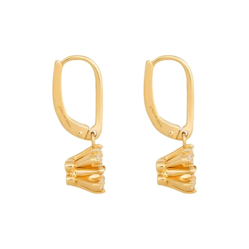 CELINE Gold Plated Earrings Women's Gold-2