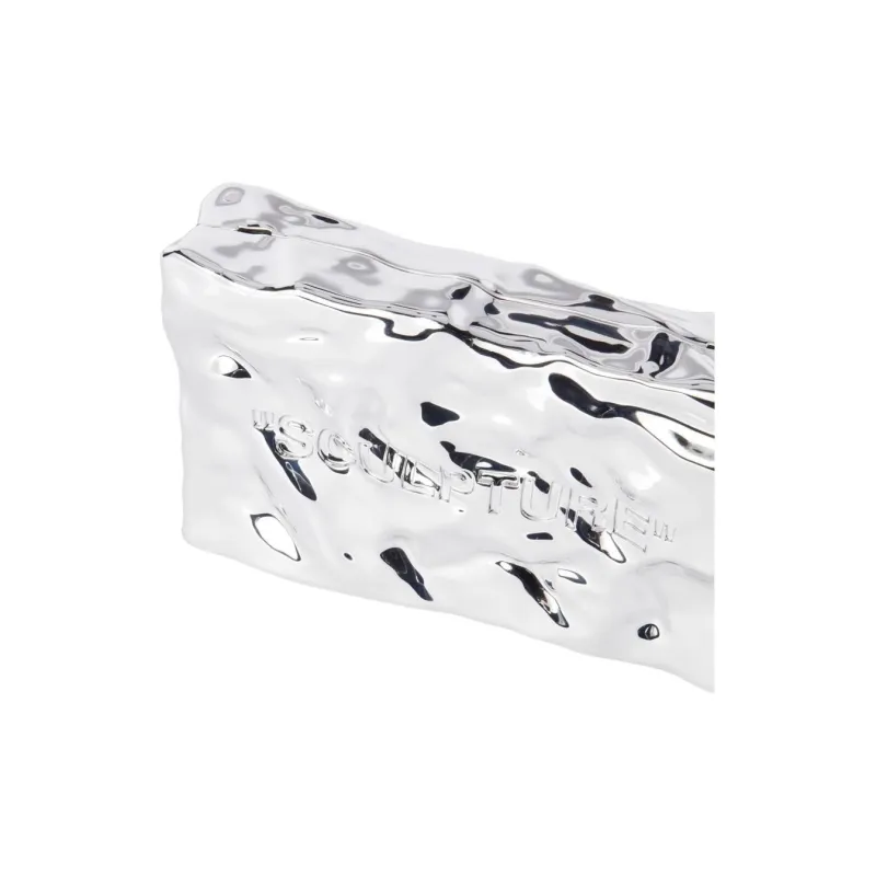 OFF-WHITE Sculpture Crushed Clutch Bag-4
