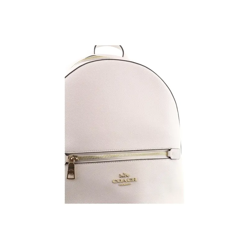 COACH Kenley Leather Backpack Large Size Women's Ecru-3