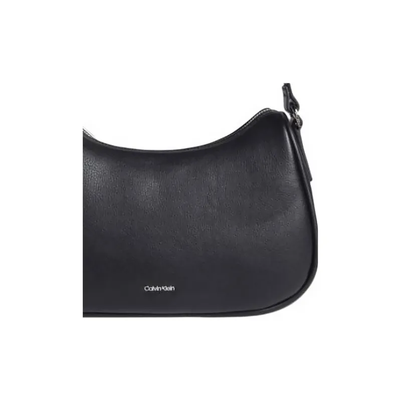 CALVIN KLEIN Artificial Leather Shoulder Bag Women's Black-4