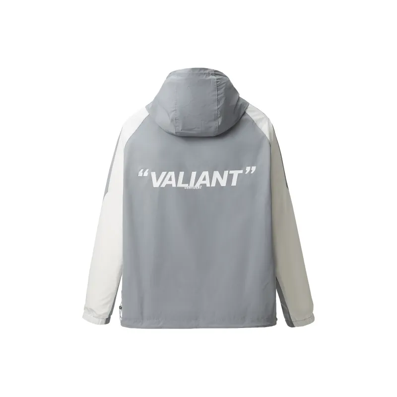 HLA Jackets Men Blue Gray Splicing 58-1