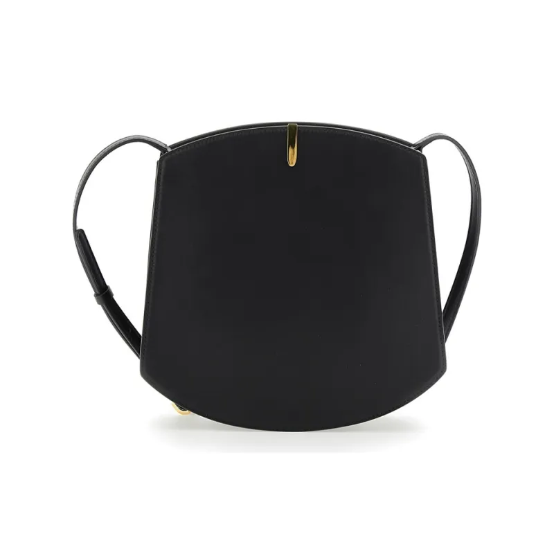 SAVETTE Leather Shoulder Bag Women's Black-0