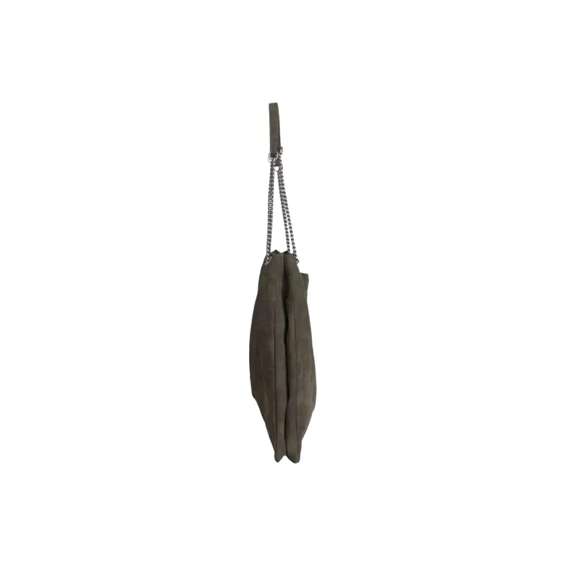 Kikawa Card Synthetic Leather Tote Bag, Shopping Bag, Shoulder Bag Large Size Women's Olive Green-2