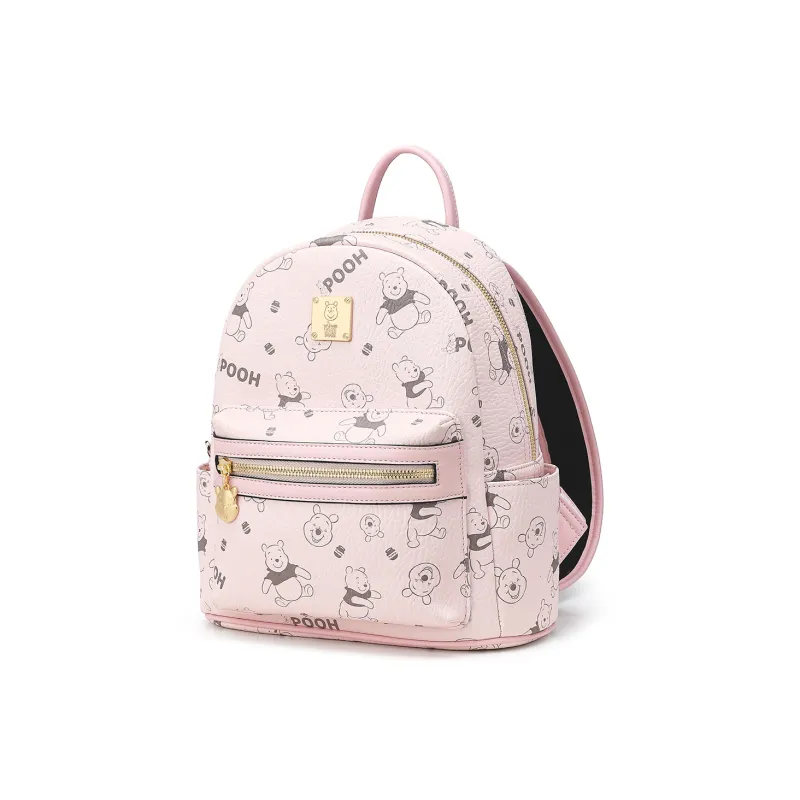 Disney Winnie The Pooh Series PVC Backpack Women's Pink/Black-2