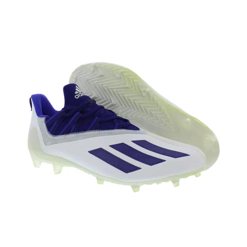 Adidas Adizero Cleats Anti Slip Wear Resistant Soccer Shoes Men's White Purple-3