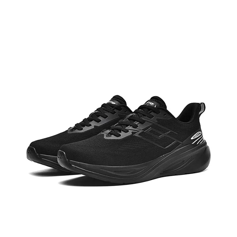 LOTTO Cushioning, Breathable, Lightweight, Rebound Low Top Running Shoes Men's Black-1