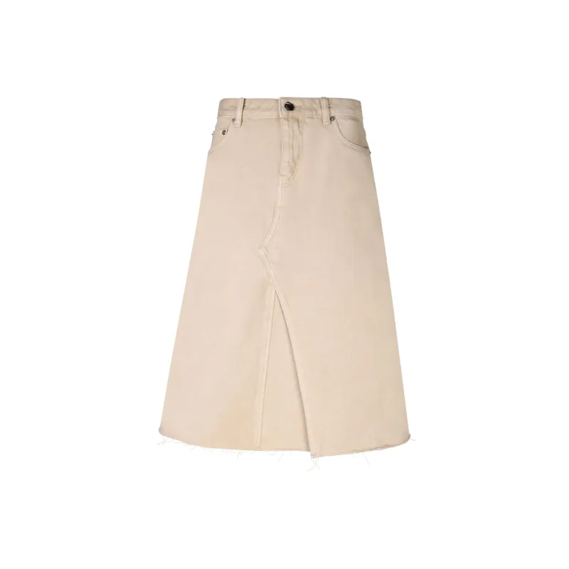 TORY BURCH Deconstructed Denim Midi Skirt-0