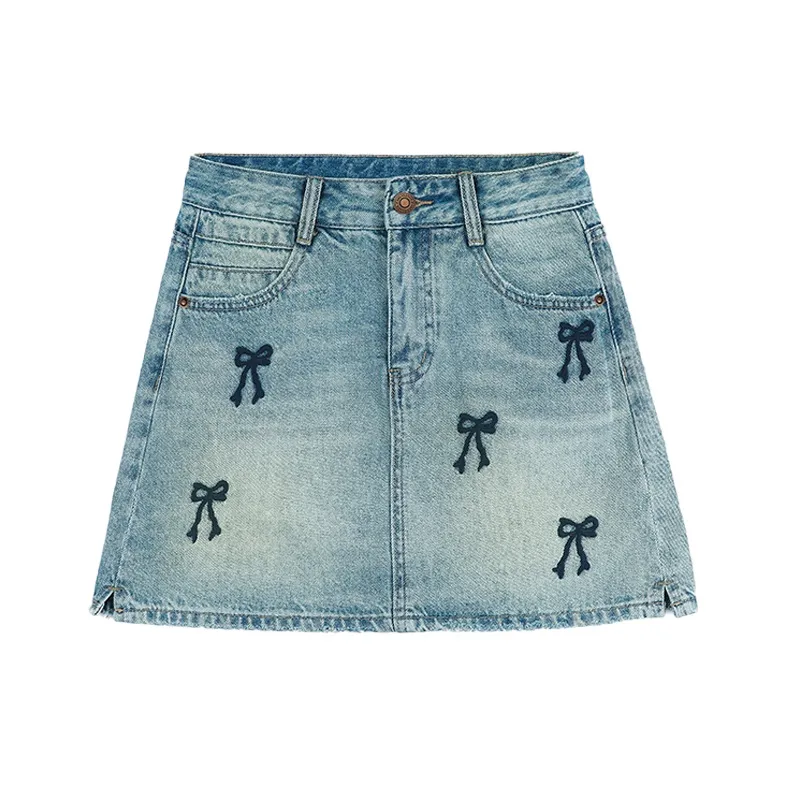 Wen Shan Denim Short Skirts Women's-0