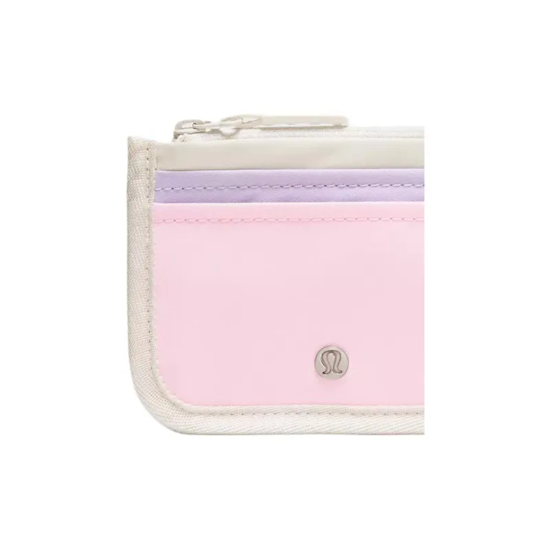 Lululemon Polyester Card Holder Women's Light Ivory White With Lavender-3