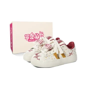 Lovely You Wear resistant And Lightweight Low Top Skateboard Shoes Women's Red Yellow