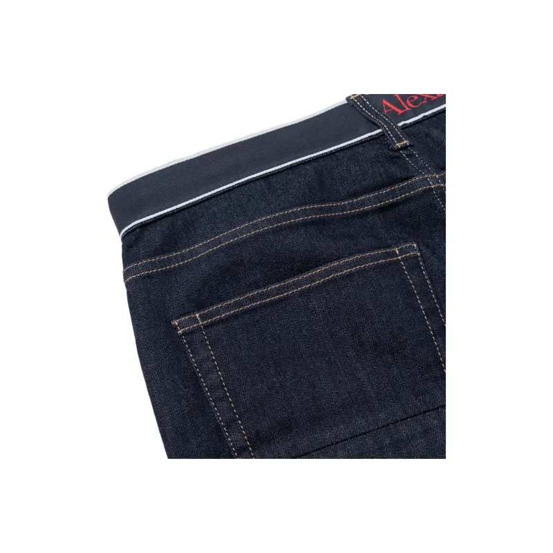 Alexander McQueen Jeans Men Dark Blue-6