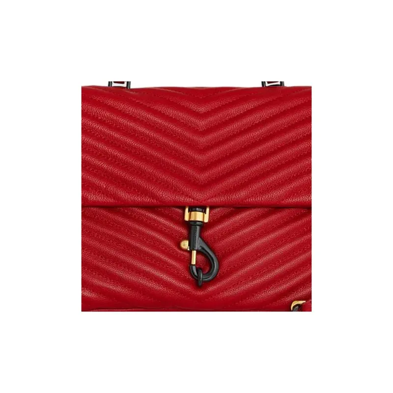 REBECCA MINKOFF Edie Genuine Leather Portable Crossbody Bag Shoulder Bag Large Size Women's Allure Red-3