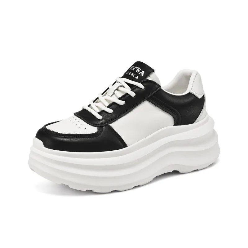 Rosa Bianca Breathable Lightweight Height Increasing Low-Top Chunky Sneakers Women's-9