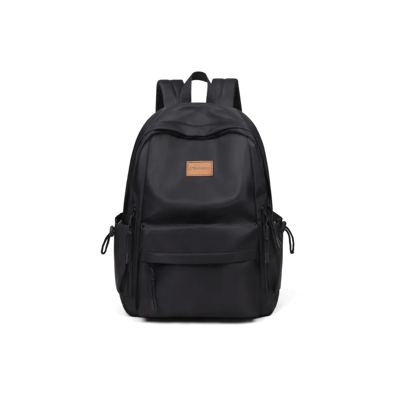 C°BANNER Fabric Backpack Large Size Unisex Black/Apricot-4