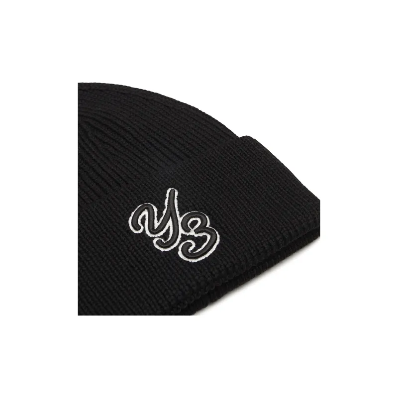 Y-3 Logo-patch Wool Beanie-2