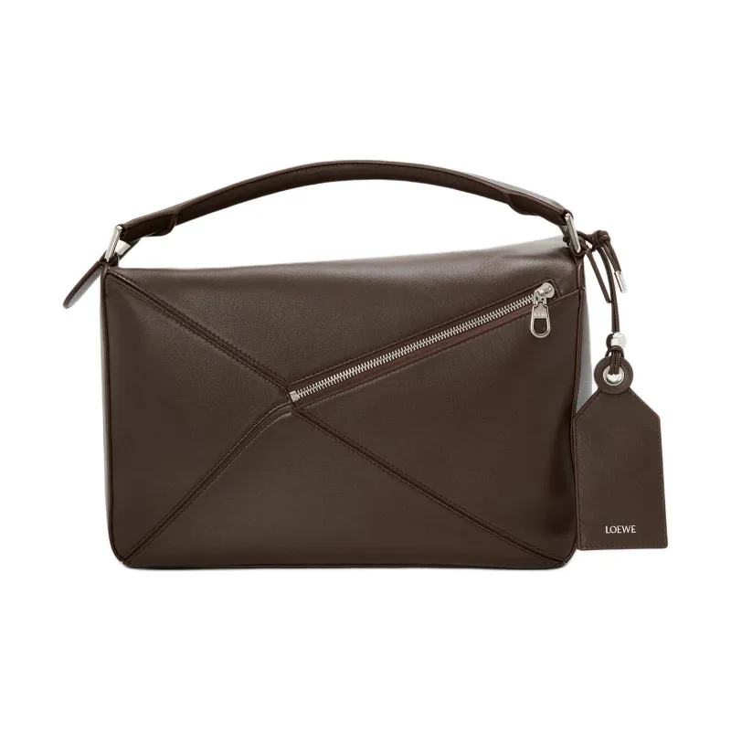 LOEWE Sheepskin Shoulder Bag, Crossbody Bag, Handbag Tubas Women's Brownie Dark Brown-5