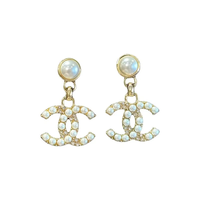 CHANEL Metal Earrings Women's Gold-0