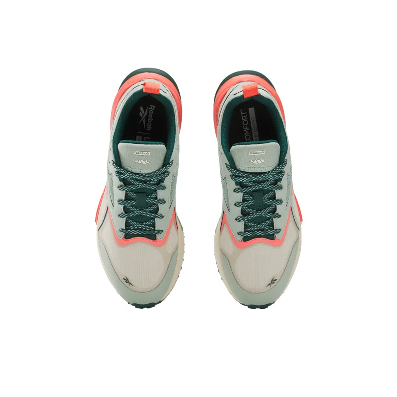 Reebok Wear Resistant Breathable Slip Resistant Low Top Running Shoes Women's Red Green-3