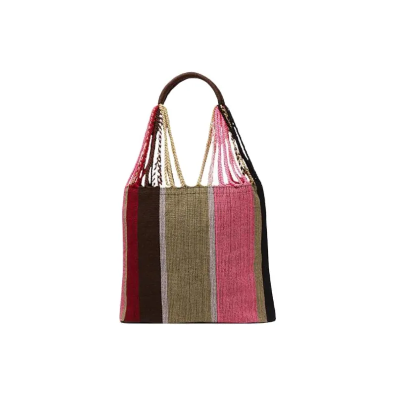 MARNI Fabric Hammock Bag Handbag Medium Size Women's Pink & Green & Red-2
