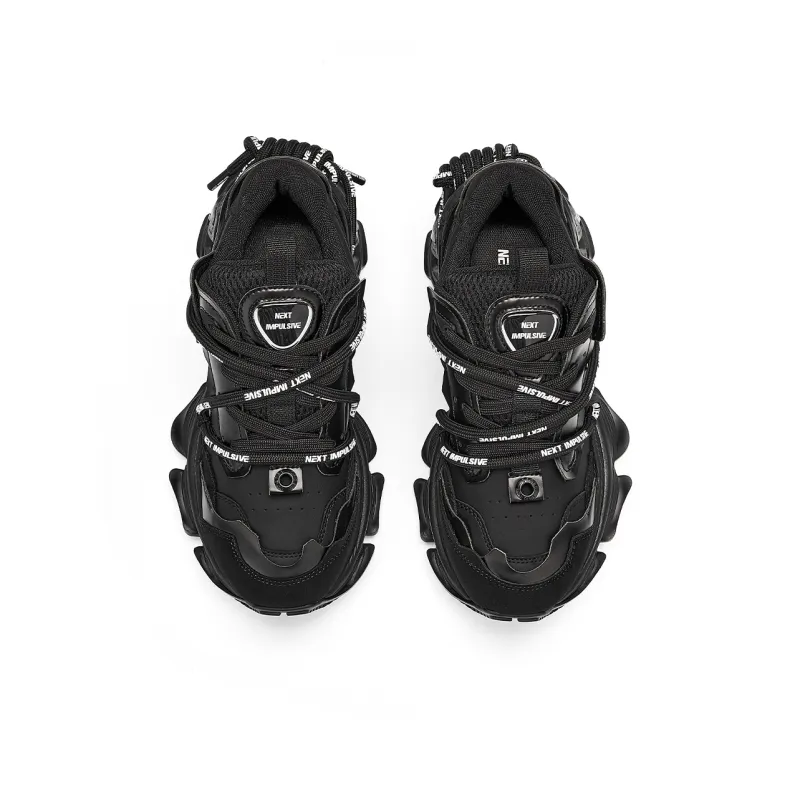 NEXT IMPULSIVE NEXT IMPULSIVE Low Top Chunky Sneakers Unisex Cosmic Black Brand Theme Box Limited Edition-3