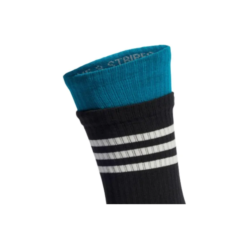 Adidas Mid Calf Socks Unisex 1 Pack Black/Water Duck Green-3