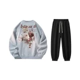 Light Gray Top Black Bottom (Fleece-Lined)