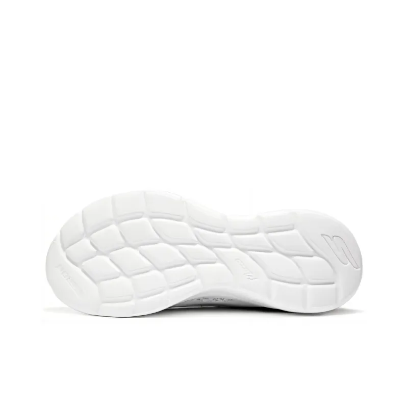 Skechers Cushioning Rebound Low Top Running Shoes Men's White Black-3