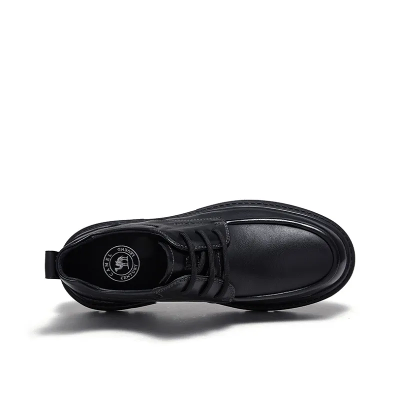 CAMEL Men's Casual Shoes Men Low Top Black, Earth Yellow-2