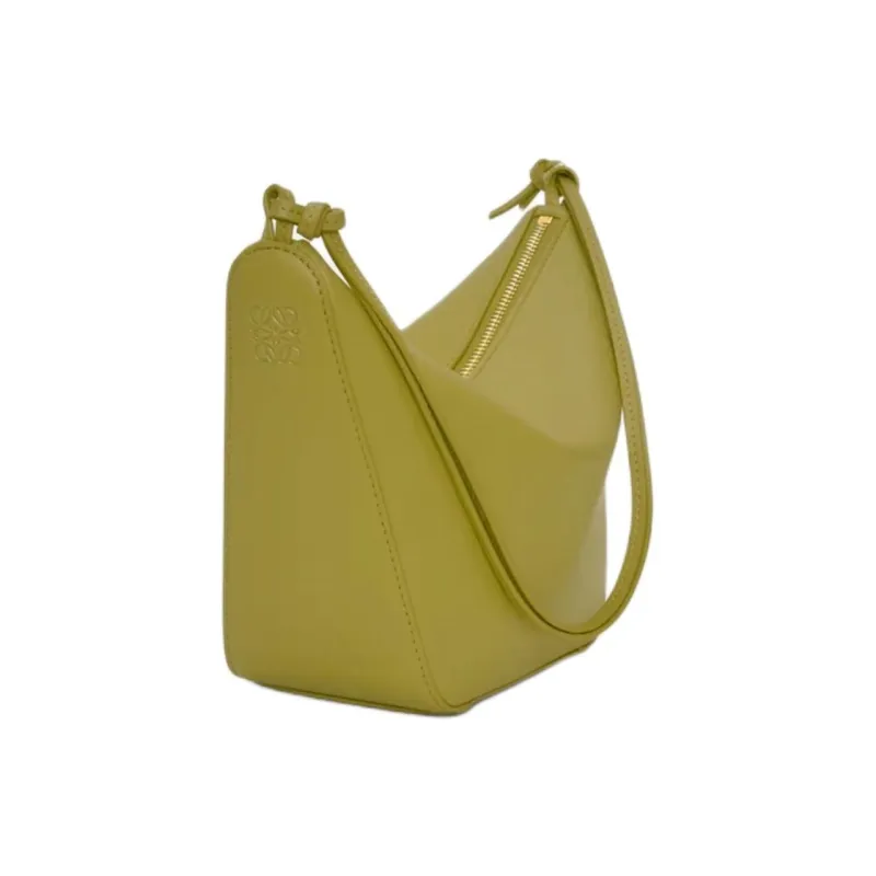LOEWE Hammock Hobo Calfskin Crossbody Handbag, Shoulder Bag Mini Women's Light Moss Green-2