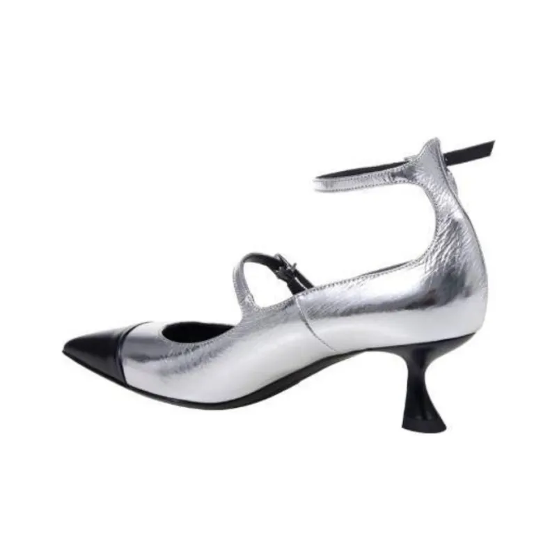 Sergio Levantesi Slim Heel High Heels Women's Silver-3