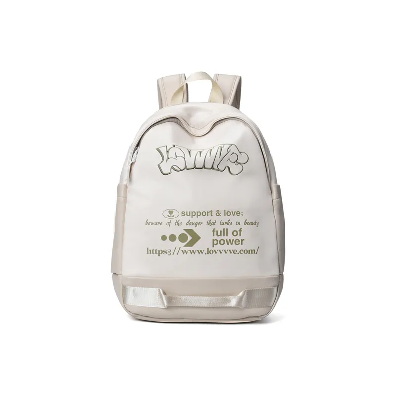 LOVVVVE PU Backpack Regular Unisex White-6