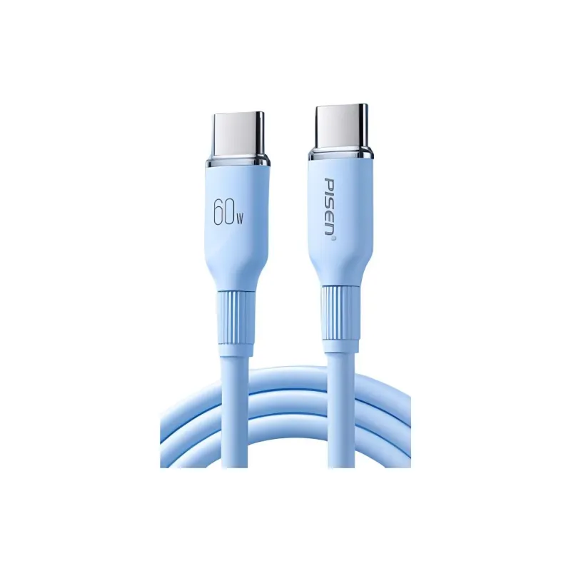 PISEN Fast Charging Cable Apple Liquid Silicone Cable 2m One Drag One Type-c To Type-c PD Fast Charging Cables-0