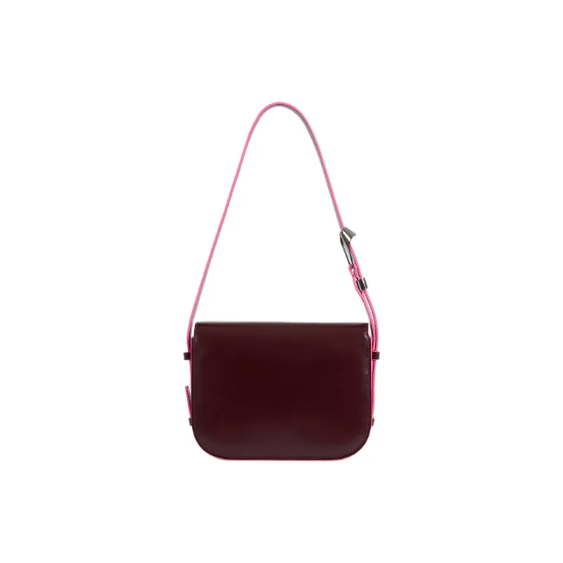 KENZO Cow Leather Shoulder Bag Women's Peony Red-1