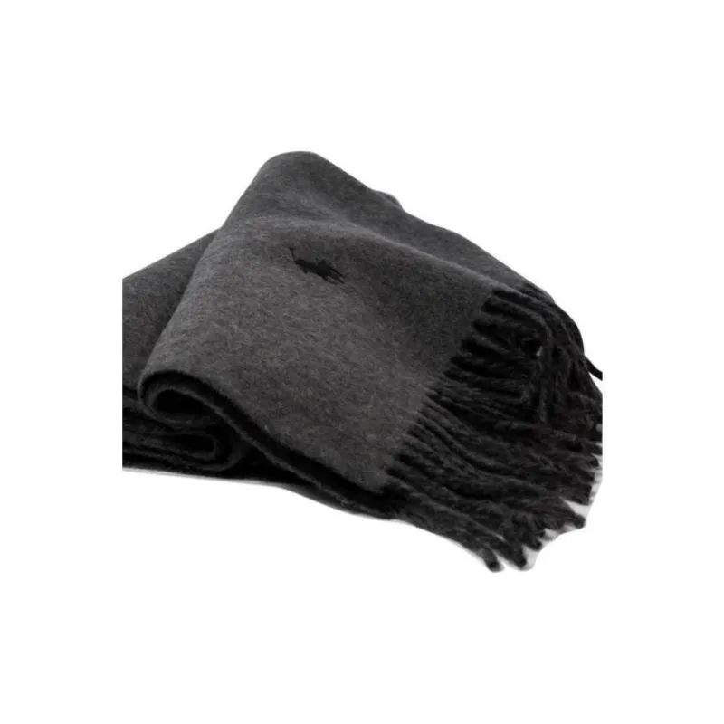 Polo Ralph Lauren Logo Embroidered Fringed Scarf-3