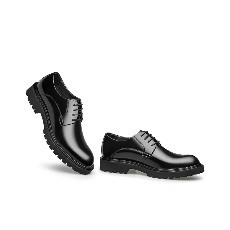 ZRO Dress Shoes Men Low Top Black/Burgundy-5