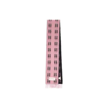 MARNI Logo Patch Fringed Scarf