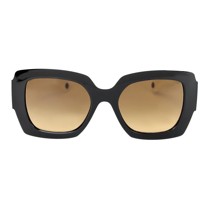 CHANEL Irregular Shape Sunglasses Unisex Black-2