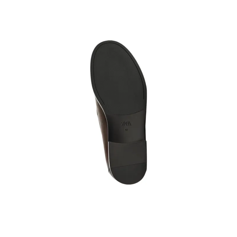 ZARA Loafers Men Brown-3