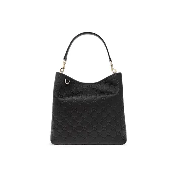 GUCCI Leather Bucket Bag, Shoulder Bag, Crossbody Bag, Handbag Regular Women's Black