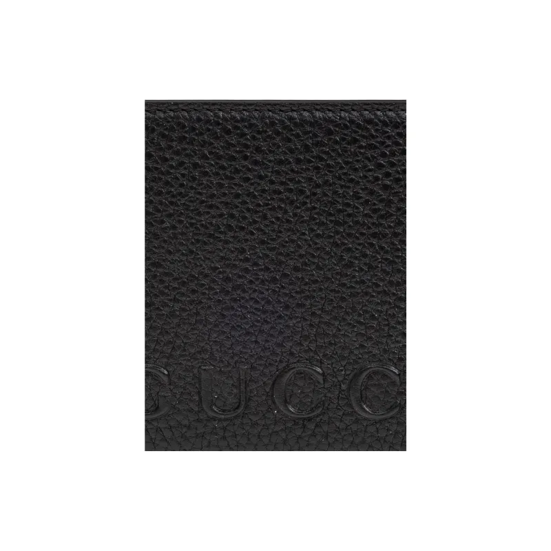 GUCCI Leather Wallet Men's Black-4