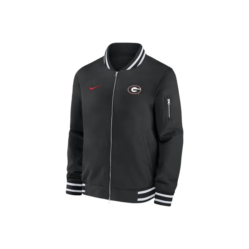 Nike Georgia Bulldogs Sideline Men's Nike College Full-Zip Bomber Jacket-0